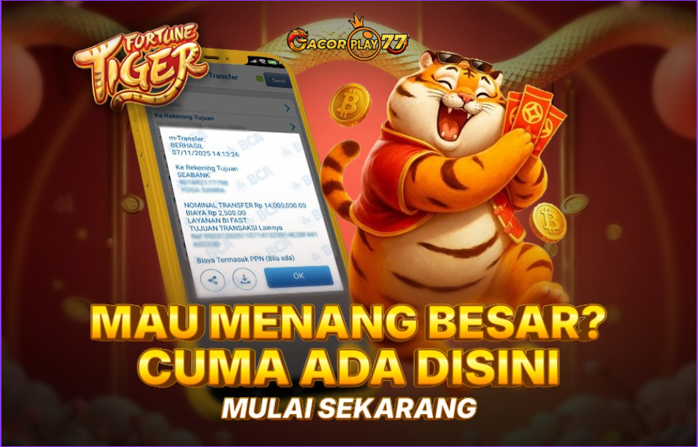 Selamat kepada user id : t****u Wede Rp 14.000.000 di Game Fortune Tiger PG SOFT Cair Gk Sampe 1 Menit! Menang Mudah di Gacorplay77